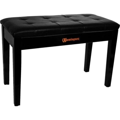 Piano Accessory Seat Stool Double Personality Dominguez Crate Compartments Black DPB115-BK