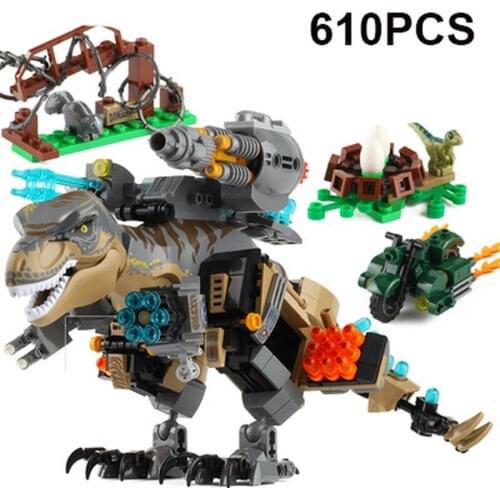 Jurassic World Building Blocks Dinosaur Model Building Blocks Assembled Childrens Toy Tyrannosaurus Triceratops Childrens Gift