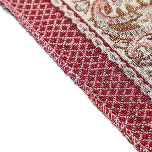 Red Mosque Pattern Muslim Prayer Mat Tassel Floor Carpet Turkish Islamic Rug