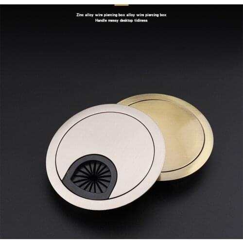 Zinc Alloy Round Table Wire Hole Covers Outlet Port Computer PC Desk Cable Grommet Line Holder 50mm/53mm/60mm/80mm Table