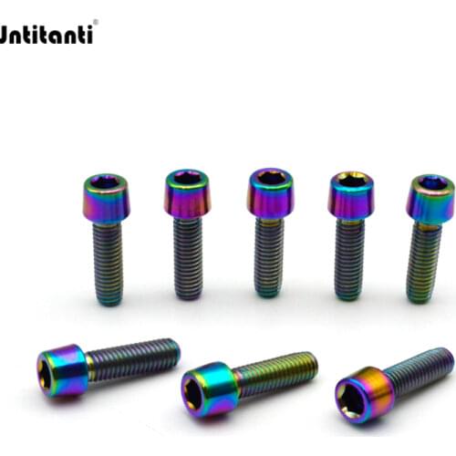 M10 Burnt blue high performance Gr5 titanium wheel anti-theft bolt