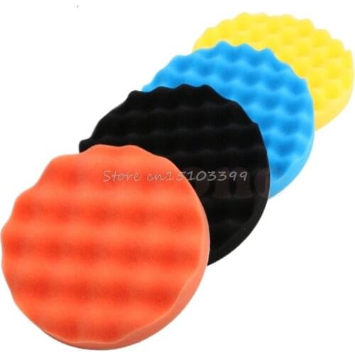 4Pcs 5 inch (125mm) Buffing Polishing Sponge Pads Kit For Car Polisher Buffer Drop Ship