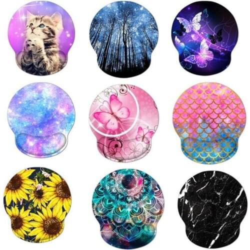 Wrist holder mouse pad Soft memory foam Ergonomic mouse mat with gel wrist support Lycra cloth surface speed verison mousepad