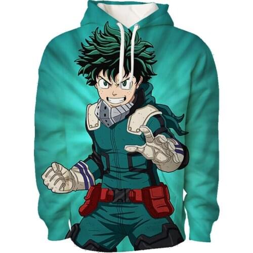 2020 New Men Women My Hero Academia Hoodie Anime Cosplay Costume Sweatshirts for teens Tops fashion Streetwear Pullover Gifts