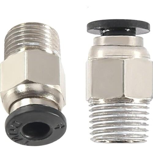 Pneumatic Connector PC4-01 1.75mm PTFE Tube Quick Coupler For E3D V6 For J-head Fittings Reprap Hotend Fits 3D Printer Parts