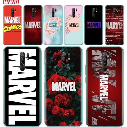 Transparent Cover Marvel Logo Art Fashion For Xiaomi Redmi K40 K30i K30T K30S K30 K20 10X GO S2 Y2 Pro Ultra Phone Case