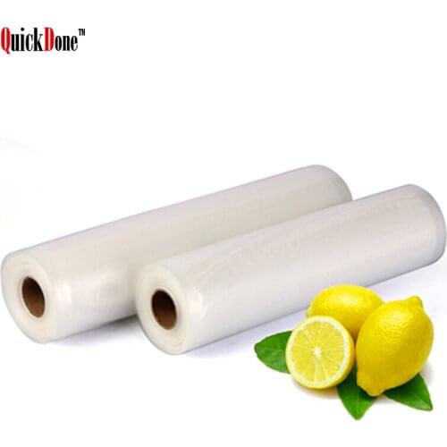 QuickDone Vacuum Heat Sealer Fresh Food Saver Rolls Food Storage Bags Saran Wrapper Flim Kitchen Packaging Organizer AKC5076