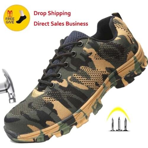 Air Mesh Work Safety Boots Men Anti-Piercing Indestructible Shoes Men Boots Puncture-Proof Sneaker Steel toe shoes Dropshipping