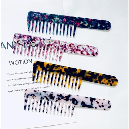 Korean Acetate Hair Combs Hairdressing Massage Comb Large Hair Brush For Women Girls Comfortable Hair Styling Tools