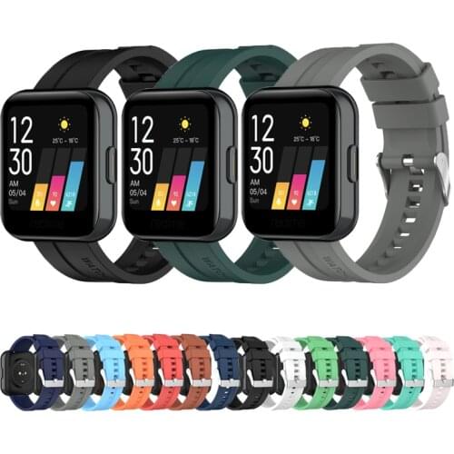 For Realme watch Band Bracelet 20mm Silicone Watchband Strap Sport Replacement Wristband Correa for Realme smart watch belt
