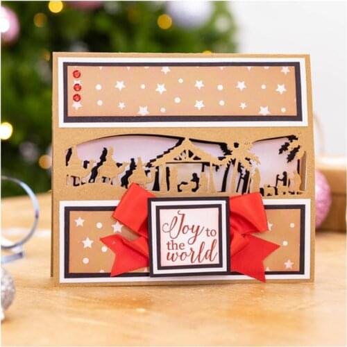 Panalisacraft Christmas background Metal Cutting Dies Stencils for DIY Scrapbooking/album Decorative Embossing DIY Paper Cards