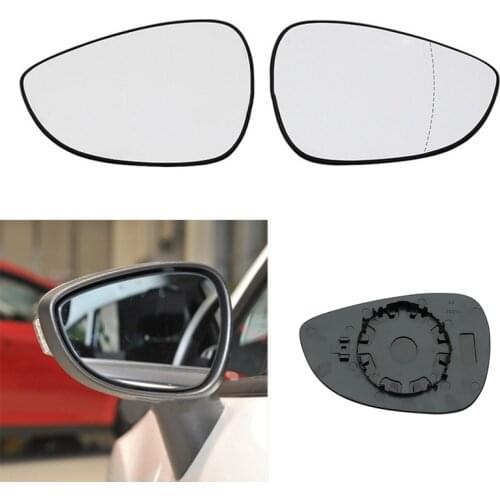 Replacement White Left Right Wing Rear Mirror Glass For Ford Fiesta 2009 2010 2011 2012 2013 2014 2015 2016 2017 2018 2019 2020