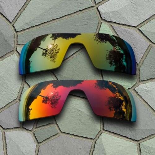 Yellow Golden&Violet Red Sunglasses Polarized Replacement Lenses for Oakley Oil Rig
