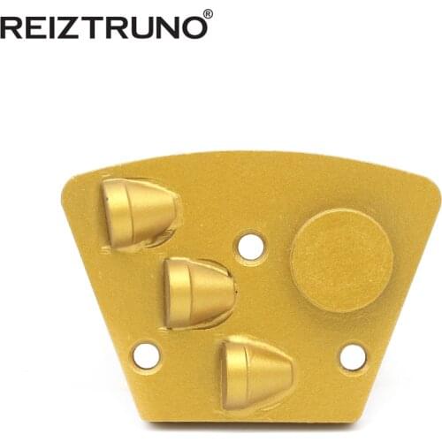 REIZTRUNO Trapezoid Diamond Metal Floor Grinding Disc one Segments and 3*1/2 PCD Concrete Floor Grinder For Epoxy Removal tool