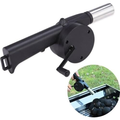 Barbecue Fan Hand-Cranked Air Blower Portable BBQ Grill Fire Bellows Tools For Outdoor Picnic Camping