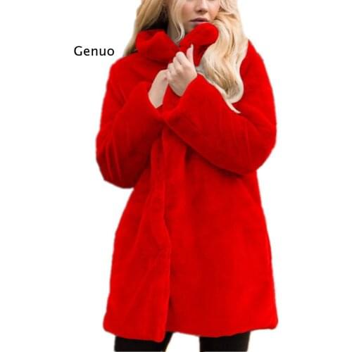 Women Autumn Winter Faux Fox Fur Mink Coat Overcoat Long Loose Wool Soft Rabbit Faux Fur Coat Fulrry Furs Coat Jacket