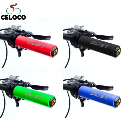 1 Pair Silica Gel Bicycle Grips Cycling Handlebar Grips MTB Mountain Bike Ultralight Soft Bar Grips Removeable Plastic End