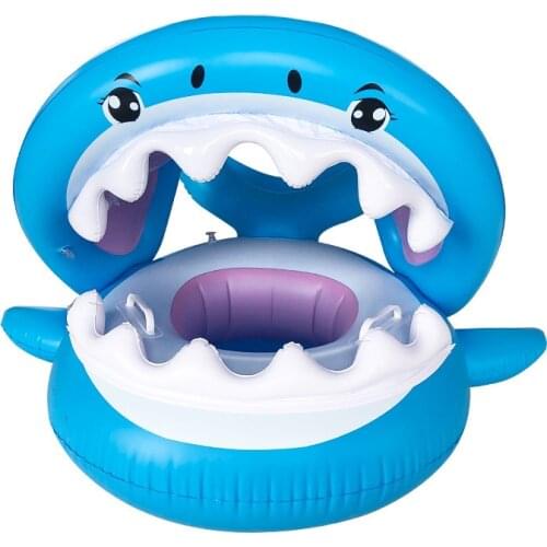 2021 New Shark Duck Shaped Gloat Kids Inflatable Baby Toddler Safe Swimming Swim Seat Float Pool Fish Ring High Quality GYH Hot
