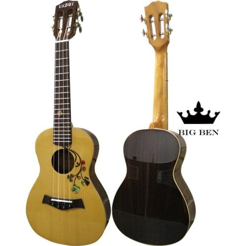 23inch Ingman spruce solid wood 18 Fret Ukulele 23INCH small guitar Hawaiian guitar rosewood bright beef bone nut little guitar