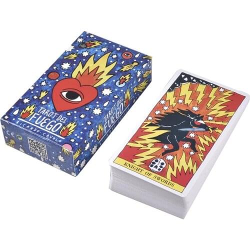 78pcs Tarot Del Fuego Tarot Cards English Deck Board Cards Game For Family Board Game Playing Game Cards Friends Party Game