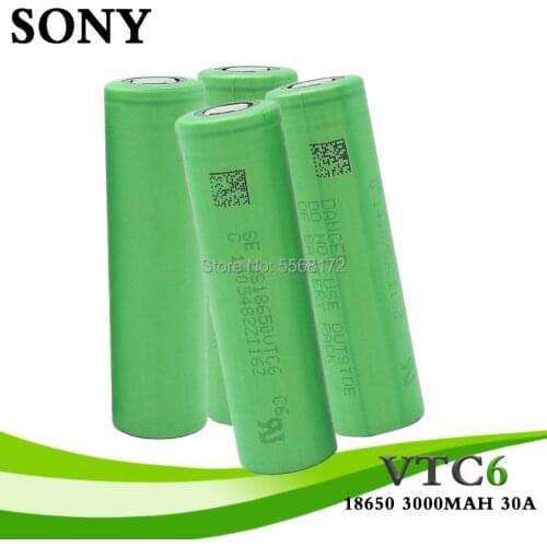 SONY 100% original VTC6 18650V 3000mAh Li ion 3.7V battery us18650 3000mAh battery USE toys tools CE ROSE Certification