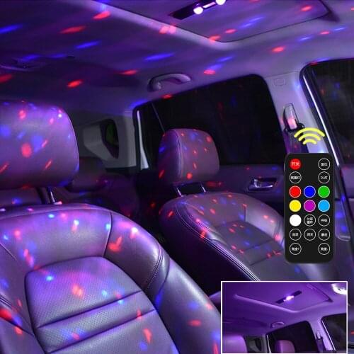 USB Rechargeable Car Atmosphere Lights For Auto Multi-color USB Rhythm Atmosphere Lamp Portable Decorative Light Ambient Lamp