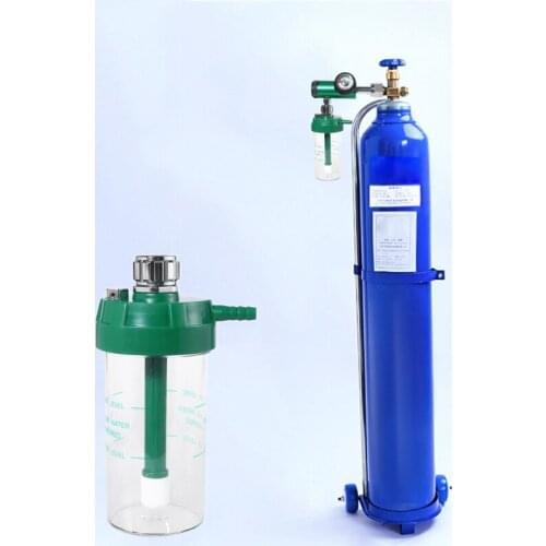 Dry Humidifier Bottle 200mL Compatible with O2 Pressure Gauge Oxygen Regulator 200mL With Indication Line