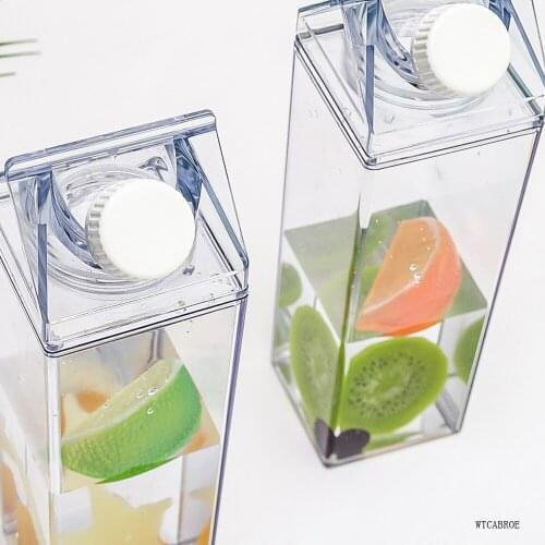 1000ml Milk Gym Water Bottle Kettle Creative Transparent Plastic Kitchen Climbing Drinking 500ml Water Bottle Sport Drinkware