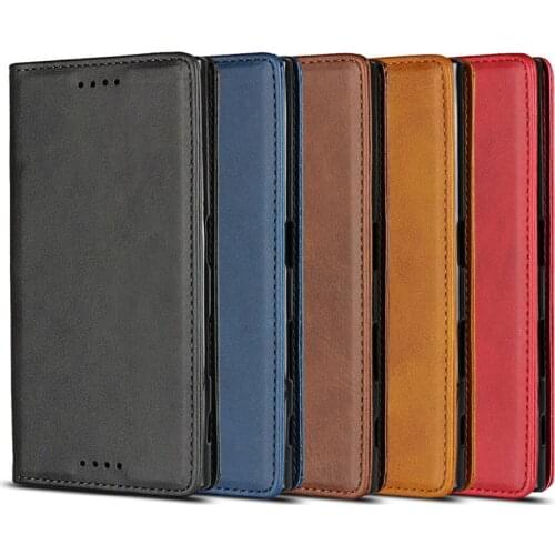 Coque Etui Case For Sony Xperia XZS Case XZ XR Cover Leather Luxury Calf Grain Magnetic Flip Wallet Fundas Phone Shell