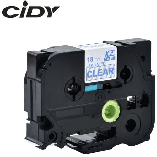 Cidy 20 pcs/ lot 18mm blue on clear tze 143 tz-143 tze143 Tz143 laminated label tape for brother ribbon cassette
