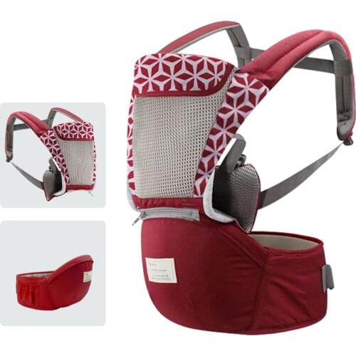 Baby Carrier Hip Seat Breathable Detachable Adjustable Strap Side Pockets Multifunctional Ergonomic Baby Safety Waist Stool