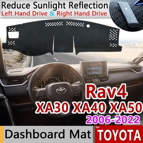 For Toyota Rav4 XA30 XA40 XA50 2006~2022 RAV 4 30 40 50 Anti-Slip Mat Dashboard Cover Pad Sunshade Dashmat Car Accessories rug