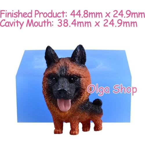 DYL766 Dog Silicone Mold Animal Mold Resin Key Ring Jewelry Making Polymer Clay Candy Chocolate Cupcake Topper Fondant Craft