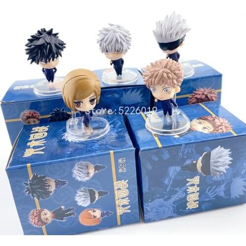 5pcs/set Jujutsu Kaisen Anime Figure Itadori Yuji Fushiguro Megumi Action Figure Gojo Satoru Kugisaki Nobara Figure Model Toys