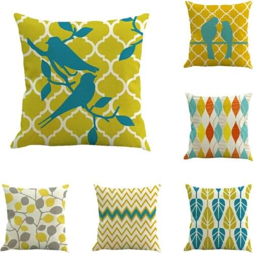 GY0631 Birds Cushion Case (No Filling) 1PC Polyester Home Decor Bedroom Decorative Sofa Car Throw Pillows