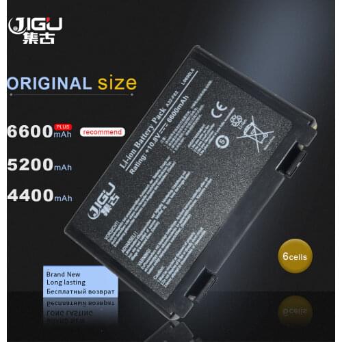 JIGU Laptop Battery A32-F82 A32-F52 L0690L6 For Asus K40 K40E F82 F83S K40 K40E K6C11 F52 K50 K51 K60 K61 K70 P50 P81 X65 X70