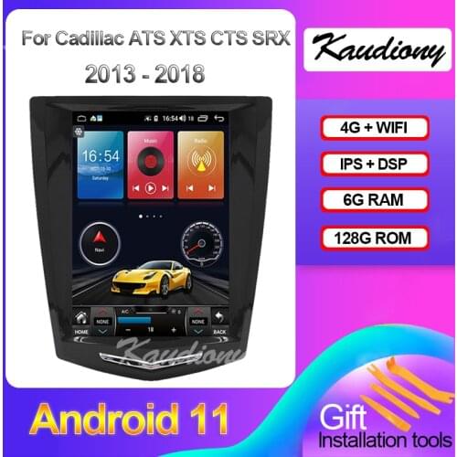 Kaudiony 10.4" Android 10.0 6+128GB For Cadillac ATS XTS CTS SRX Car DVD Player Auto Radio GPS Navigation 4G Stereo BT 2013-2018