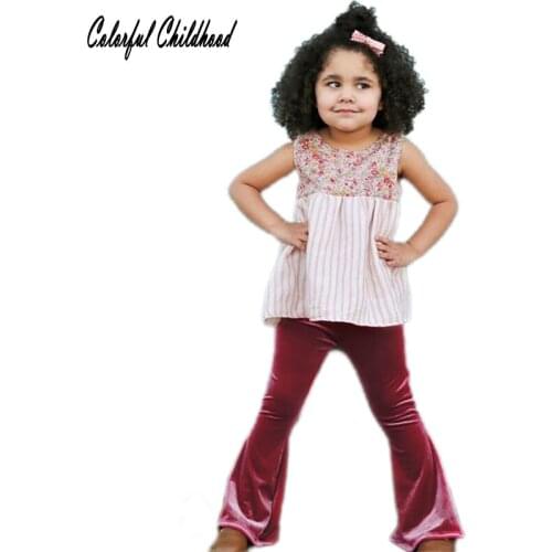 Little girls leggings kids vintage flare pants christmas girls spring autumn pants new year gift