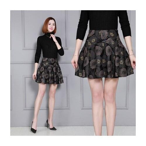 Top brand Sheep Leather New Pleated Skirt K72 high quality