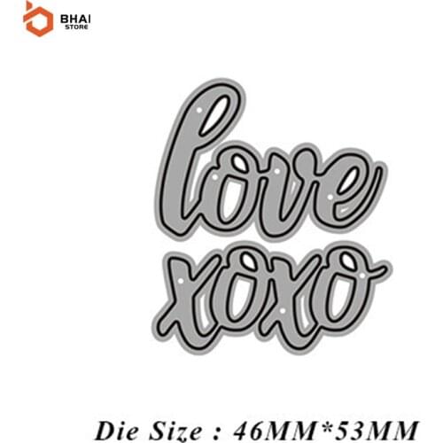 Metal Cutting Dies Love English Words Stencils For DIY Scrapbooking Cards Decor Craft Embossing Paper Card Die Cut 2021