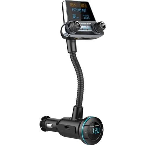 Multifunctional Car Wireless MP3 FM Transmitter Dual Screen MP3 Player Car Charger Outdoor Radio Adapter Decoration