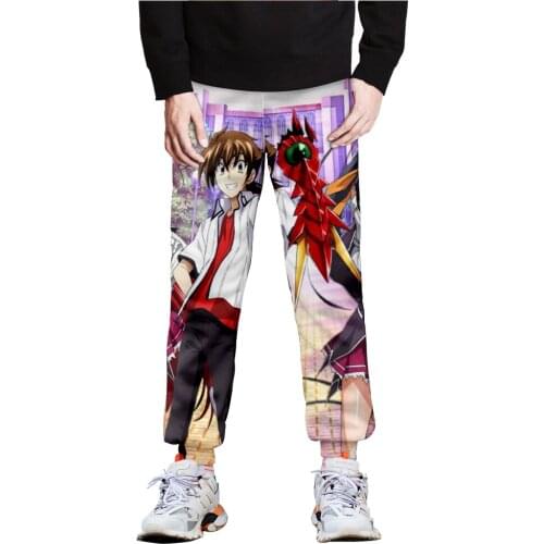 Fashion 3D High School DxD Pants Autumn Hip Hop Casual Long Men Women Trousers Casual Boys/Girls Cartoon Jogging Sweatpants