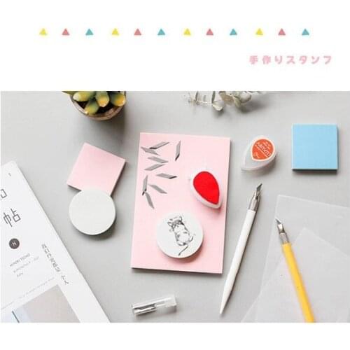 Carving Knife Set Litmus Paper Rubber Brick Stamp Pad Blade Cutting Mat PVC Cutting Mat Self-Healing Cutting Mat Office School