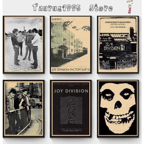 New British punk band Joy Division vintage kraft poster home wall bar cafe decoration painting