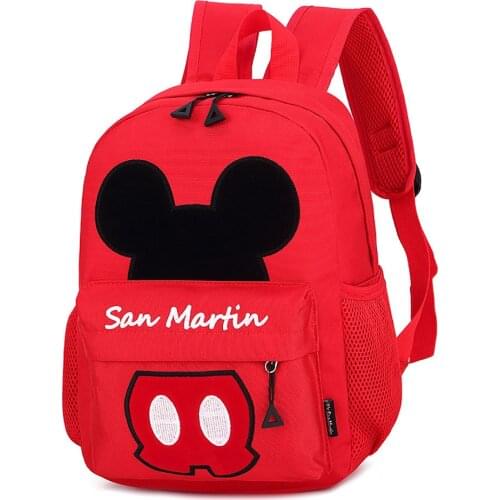 2021 New Disney Cartoon Cute Children Backpack Mickey Kindergarten School Bag Male Fashion Women Baby Kids Student Backpack