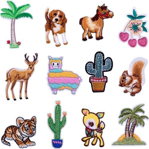 New Cartoon Animal Cloth Sticker Clothes Patch Embroidery Children Accessories Decoration Cloth Sticker Puppy Tiger in Stock