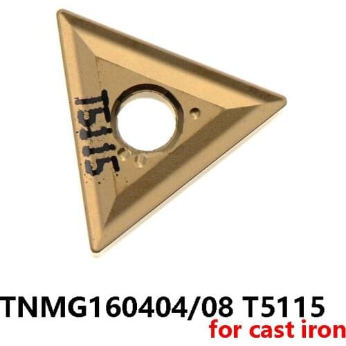 Original TNMG1604 TNMG 160404 TNMG160404 TNMG160408 T5115 Carbide Inserts for Cast Iron Turning Tool Lathe Cutter 10pcs/box