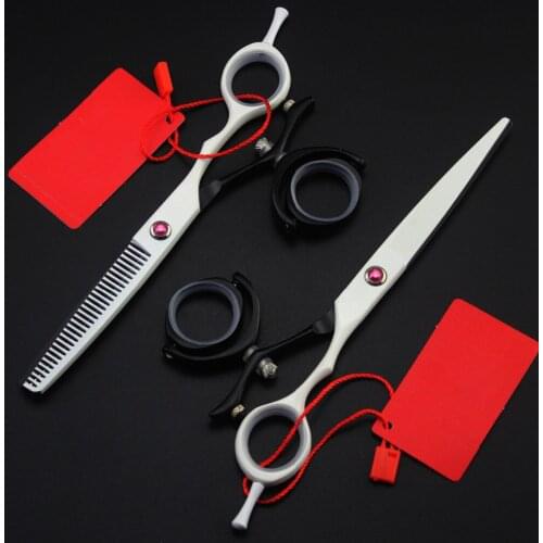 Customize Top-grade 440c 6 inch rotation cutting barber makas thinning scisor cut hair scissor shears hairdressing scissors set