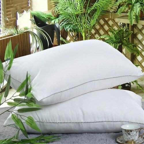 BeddingOutlet Down Alternative Filling Pillow feather velvet Bedding Pillow Fabric Cotton Washable Soft Warm Neck Heath 48x74cm
