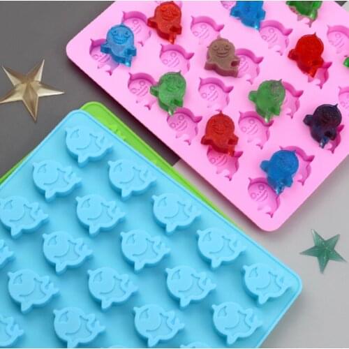25 cavity shark silicone mold, chocolate fondant mold, ice tray mold
